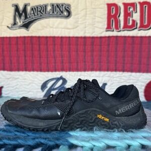 Size 10 - Merrell Trail Glove Women's Trail Running Shoes Black/Black